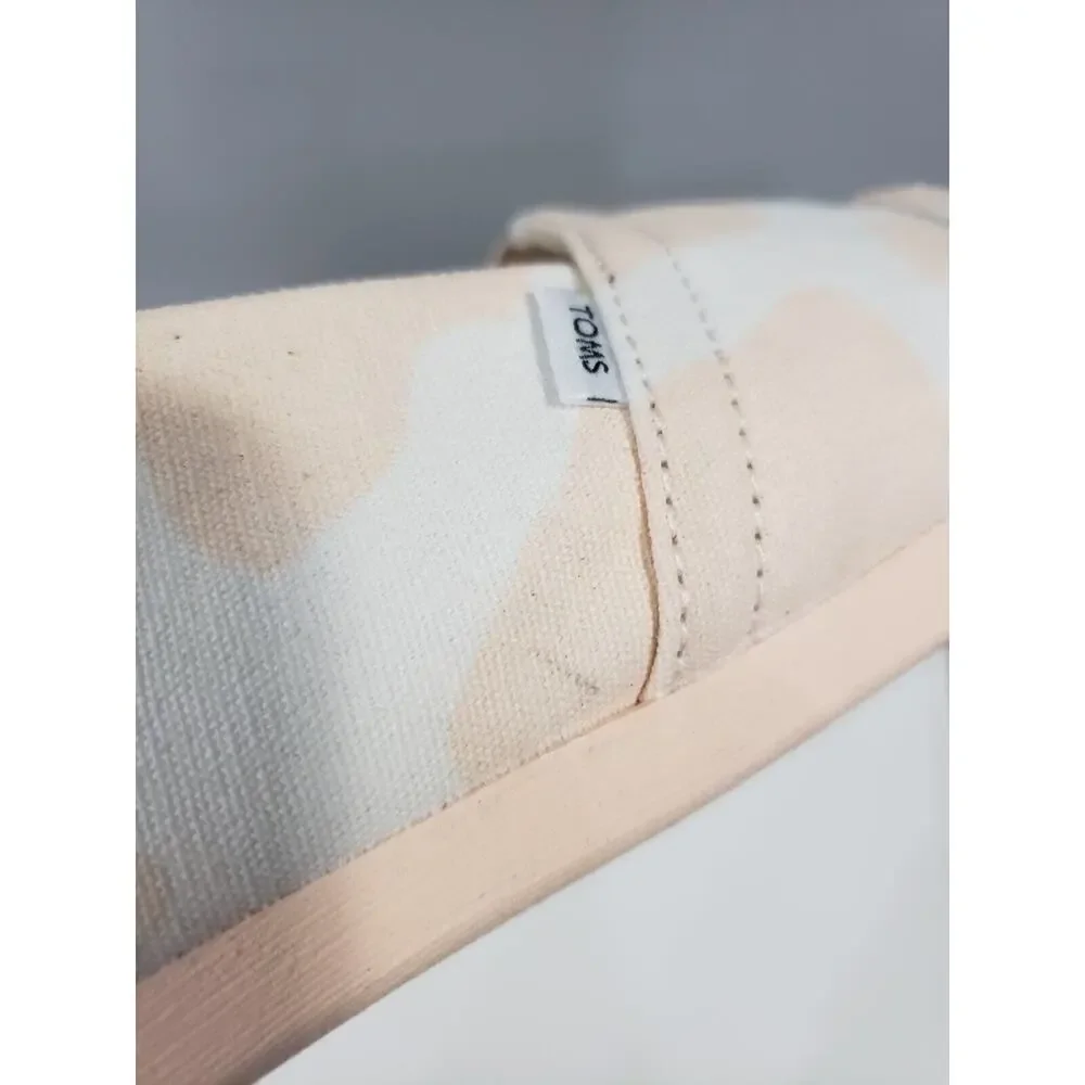 NEW Toms Alpargata Peach Cow Print 8.5‎ Slip On Farmer Rodeo Ranch Shoe Pink